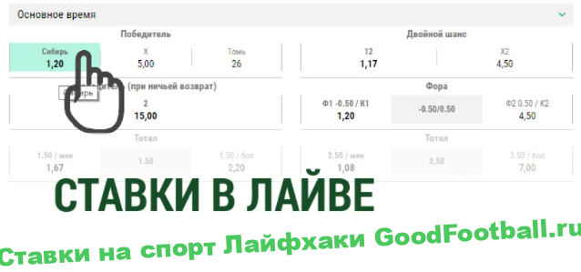Лайв ставки на спорт